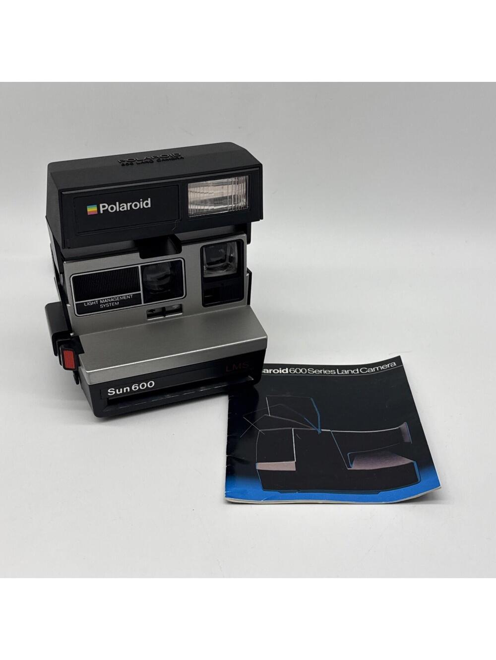 Vintage Polaroid Sun 600 LMS Instant Film Camera With Strap
